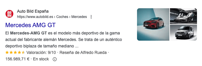 Rich snippets para concesionario de coches